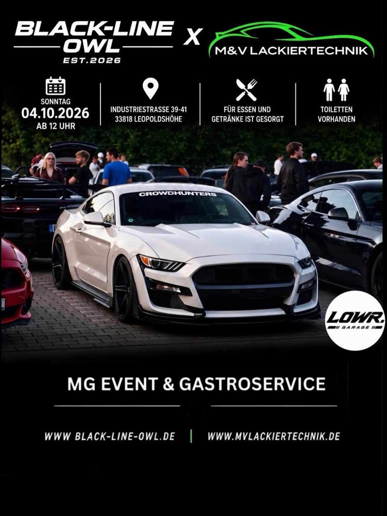 🚘🔥 BLACK-LINE OWL × M&V LACKIERTECHNIK – CAR MEET 🔥🚘 Am Sonntag, den 04.10.2026 ab 12:00 …