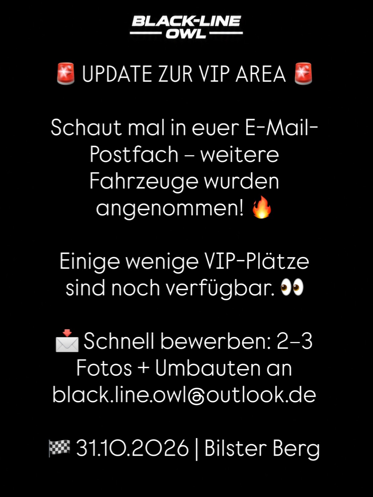 BLACK-LINE OWL Instagram Beitrag