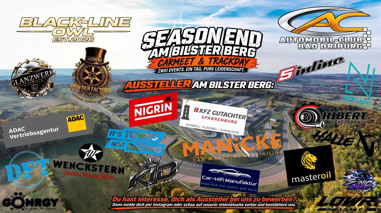 Beim Season End am Bilster Berg sind bereits einige starke Partner aus der Automotive-Szene dabei – …